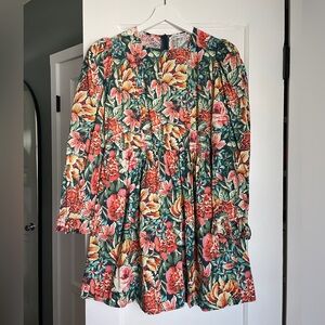Batsheva x Laura Ashley Mini Prairie Dress Seren Print